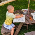 Masuta pentru Copii in Gradina - Ocatogon cu 4 Scaune si Umbrela Kidkarft Masuta pentru Copii in Gradina - Ocatogon cu 4 Scaune si Umbrela Kidkarft